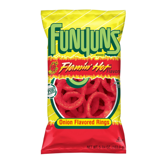 Funyuns Onion rings flaming hot 163g (American)