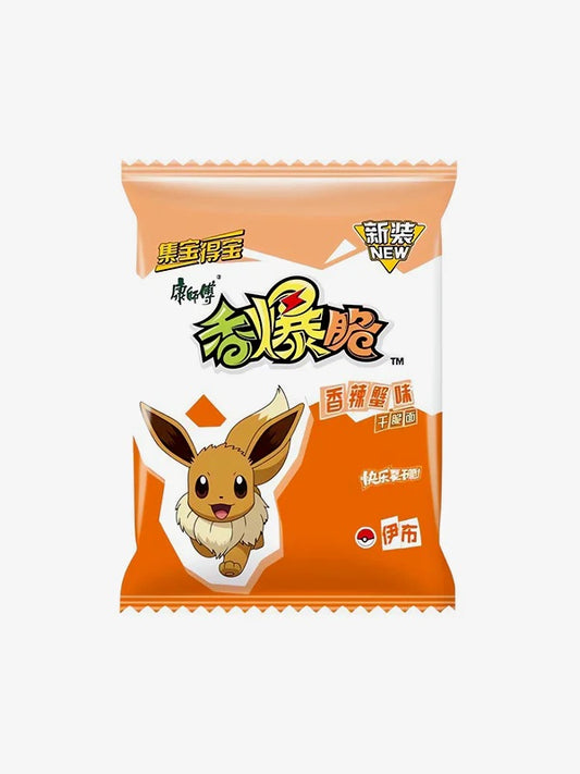 Pokémon Crispy Dry Snack Noodles Spicy Crab Flavor 33g (RARE)