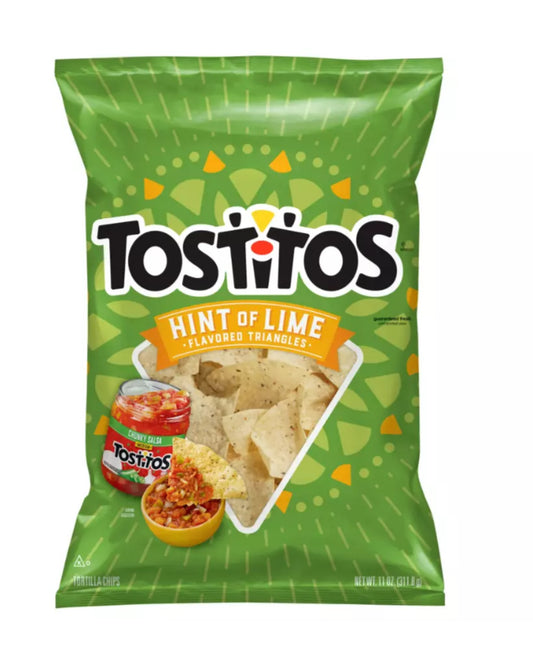 Tostitos Tortilla Chips, Hint of Lime,  Snack Chips Big Bag 311g USA (rare)