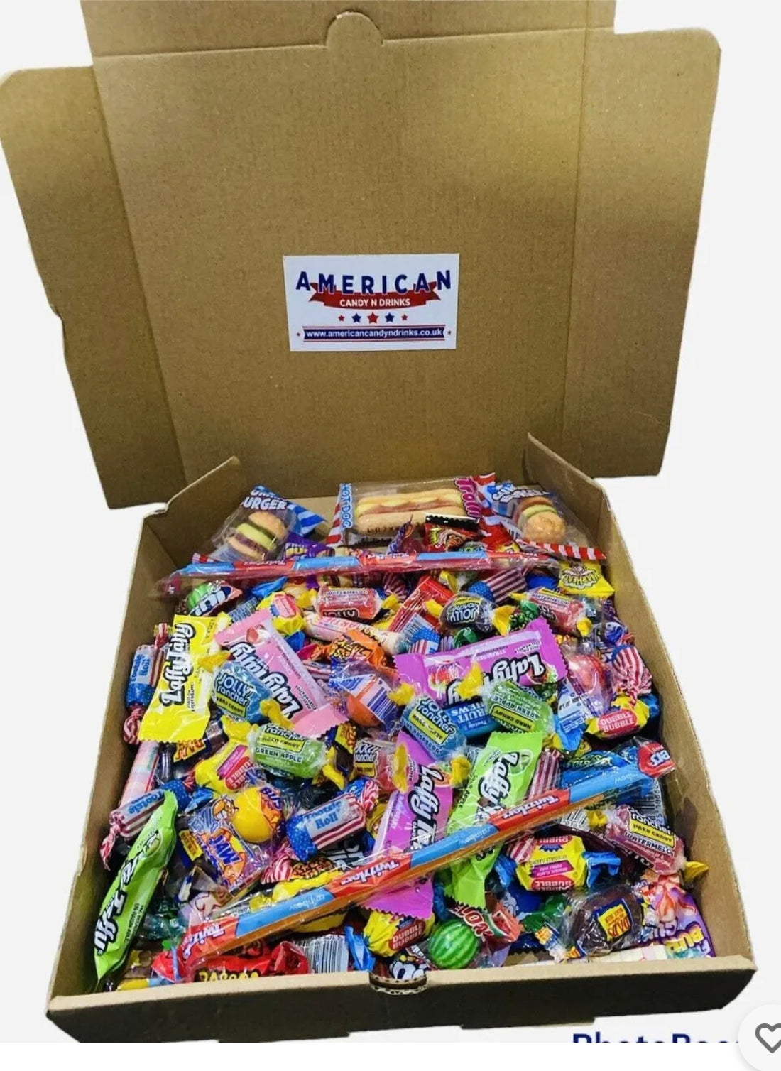 American Sweets Candy 50 Piece Gift Box Hamper Personalised Candies USA  Chews