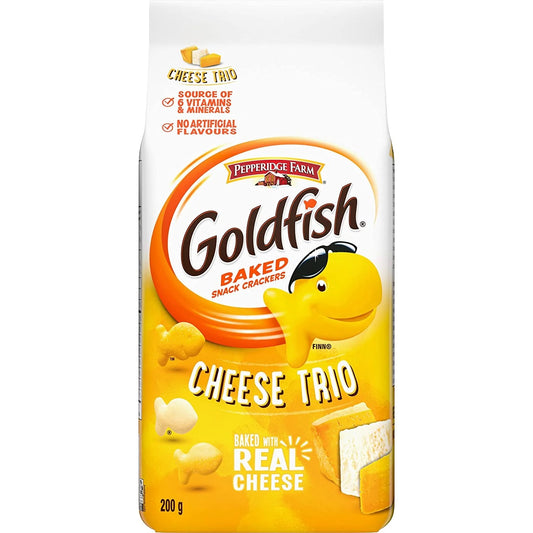 Pepperidge farm goldfish crackers cheese trio flavour (180g)