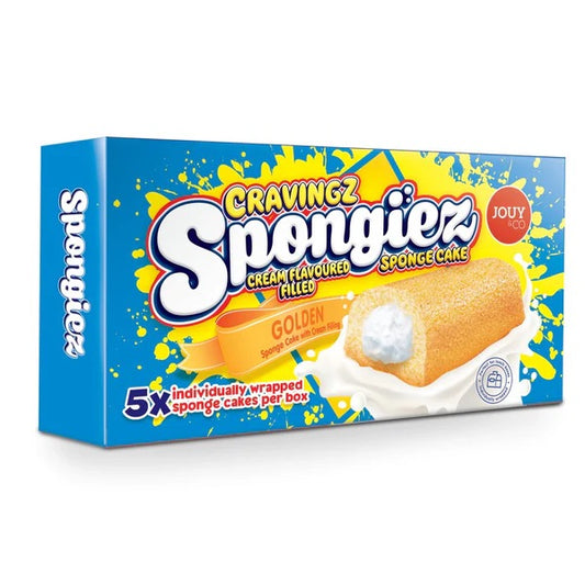 Cravingz spongiez cream flavored filled golden sponge cakes 5 pack