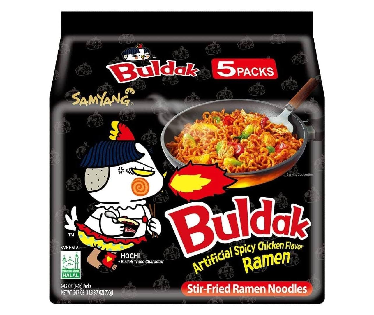 Samyang buldak hot chicken flavour ramen 5 packs