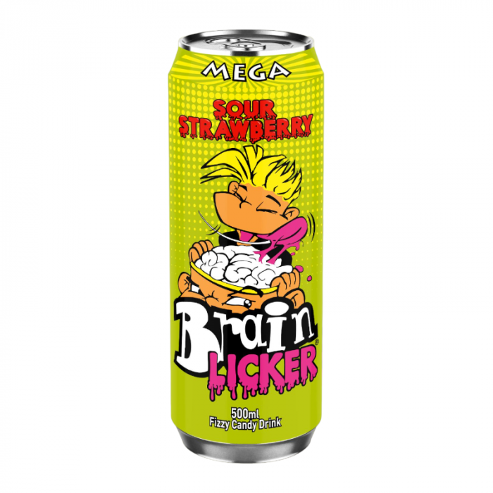 Brain licker sour strawberry soda 500ml