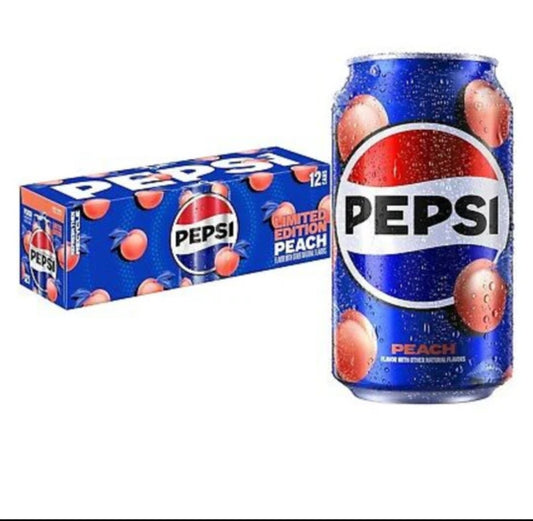 Pepsi peach soda limited addition 12 pack