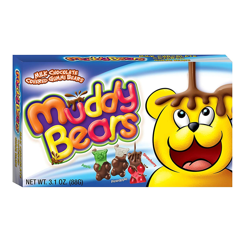 Muddy bears milk chocolate covered gummy bears 3.1oz (88g)