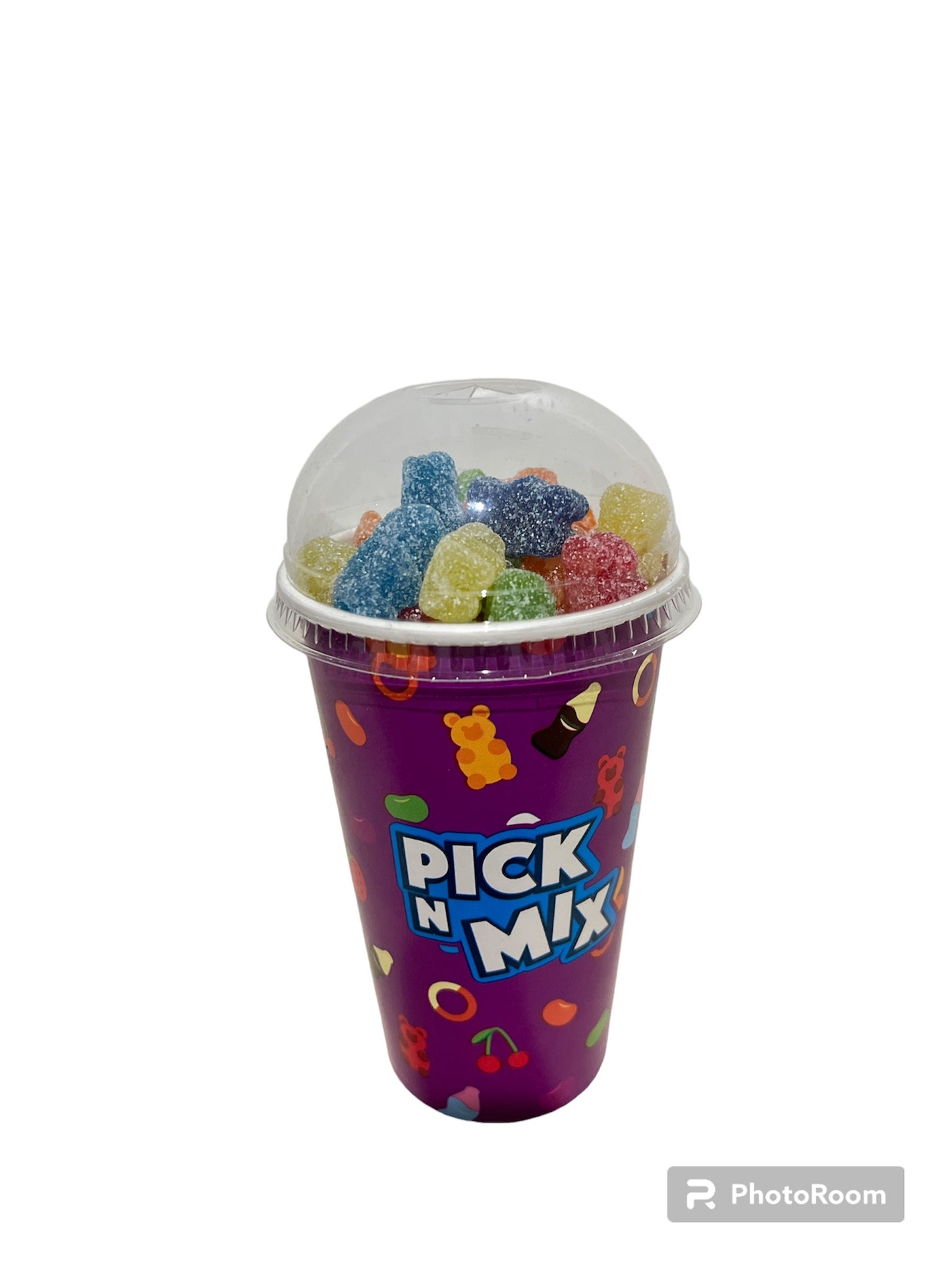 Purple pick n mix sweet cup 350g