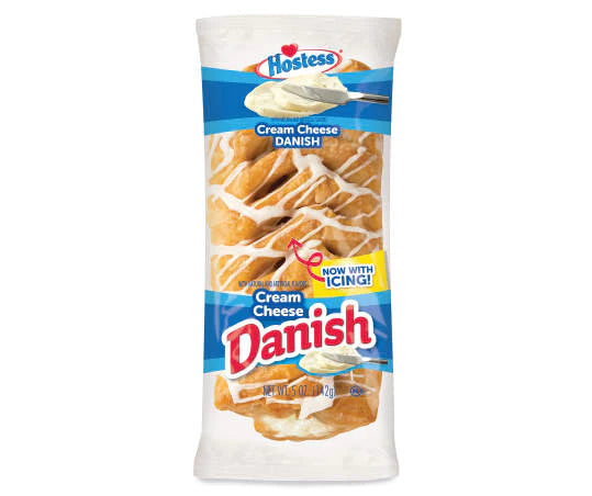 Hostess Danish with icing cream cheese