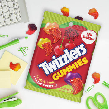 Twizzlers Gummies tangy tongue twisters bag 182g